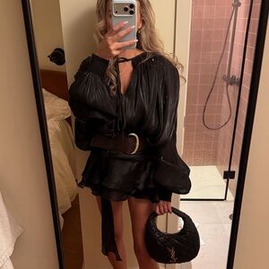 Miss Rosier Eugenie Black Mini Dress